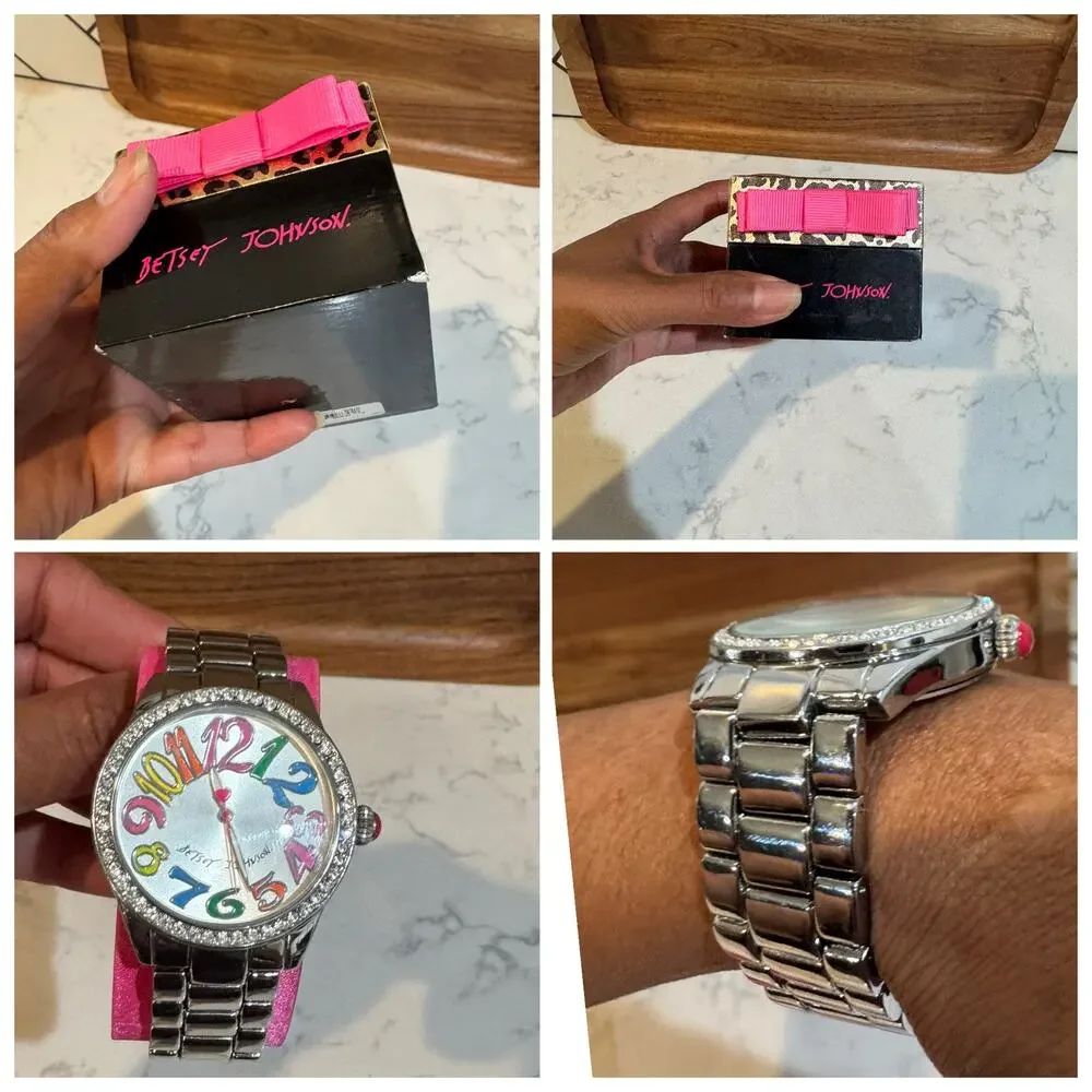 Betsey Johnson Glitteratzi Rainbow Dial Watch 2014–2016 whimsical timepiece Y2K